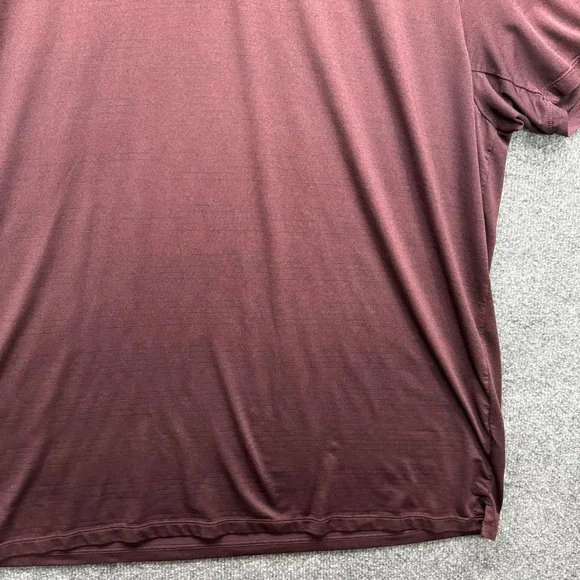 Nike Golf Polo Shirt Mens Size XXL Burgundy Short Sleeve Dri-Fit Performance Top - Picture 10 of 12